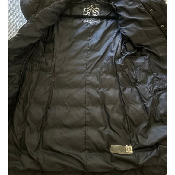 POIVRE BLANC Long Line Prime Duck Down Belted Puffer Coat Jacket Black Snow M - Picture 7 of 9